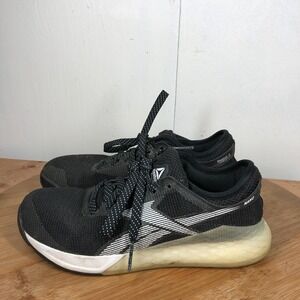 Reebok Nano 9 Womens 8 shoes Black Workout Crossfit Lifting Squat sneakers
